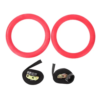 

1pair ABS Plastic Gymnastic Ring Multi-functional Practical Convenient Exercise Workout Pull Up Muscle Training Circle