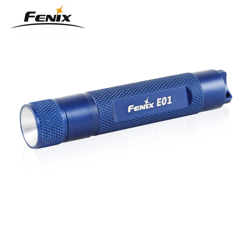Fenix E01 светодиодный миниатюрный фонарик-брелок Золотой подарок фонарик на батарейках ААА фонарик