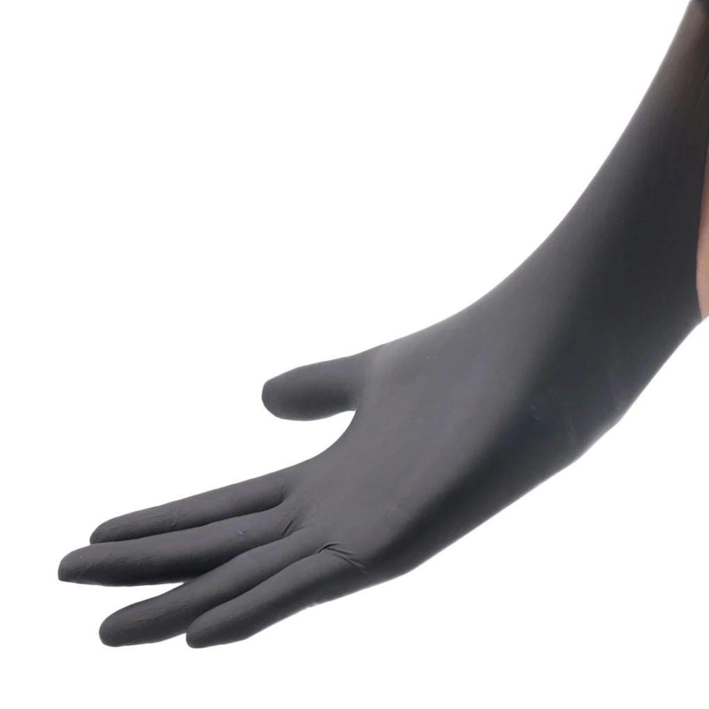 Black disposable gloves powder free latex free 20PCS mechanic tattoo beauty care body art gloves S/M disposable gloves
