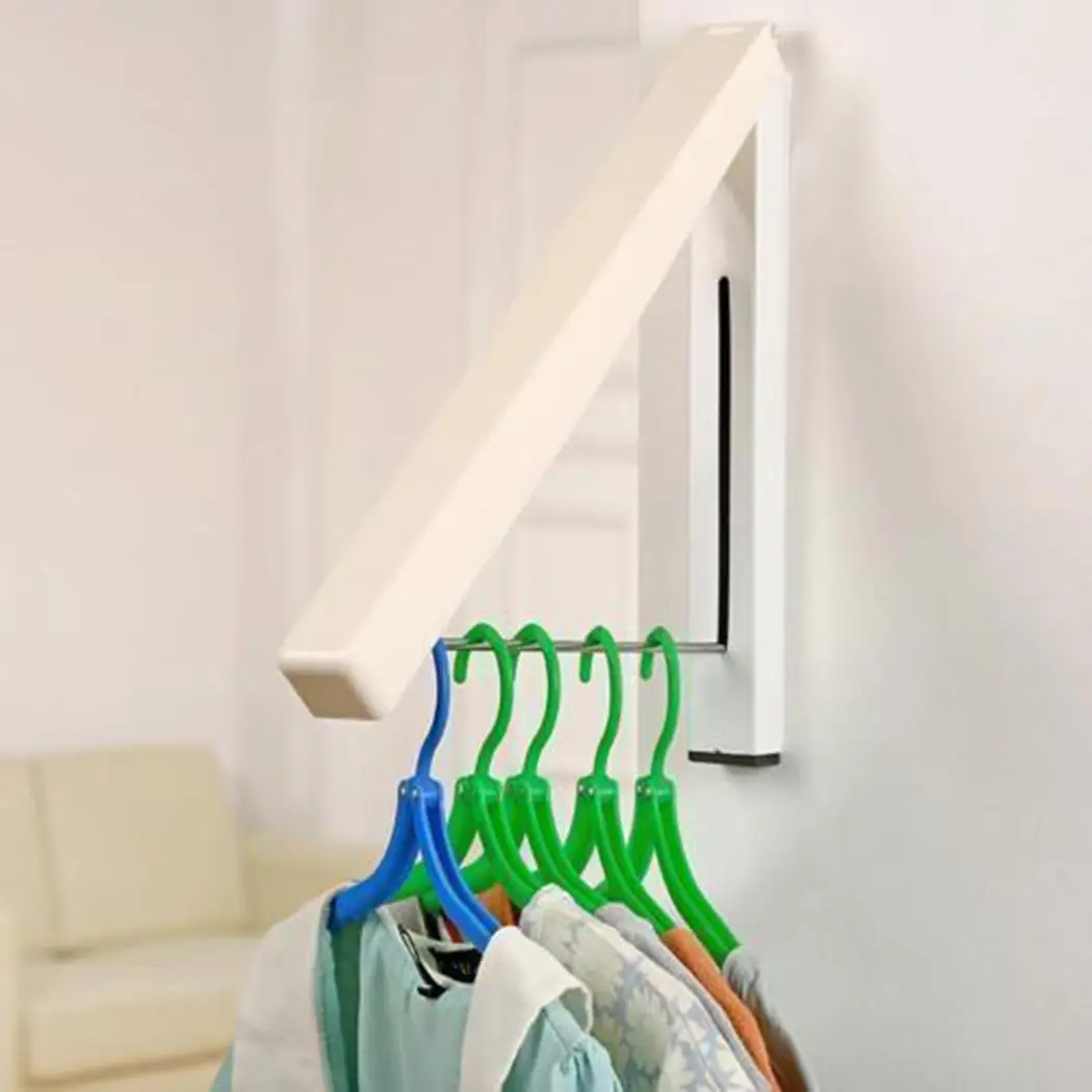 

Retractable Clothes Hanger Drying Racks Multifunction Wood Stainless Steel Scarf Cloth Hook Storage Rack Household Clothesline