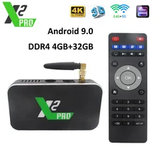 X2 Pro cube Android 9,0 Smart Tv Box 2,4G/5G wifi Amlogic S905X2 LAN 1000M Bluetooth 4,0 4 ГБ 32 ГБ телеприставка 4K HD медиаплеер