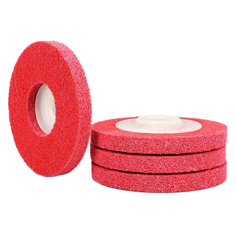 Top 10Pcs Polishing Wheel 100X16Mm9P Non Woven Abrasive Wheel Nylon