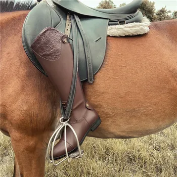 

2020 New Retro Square Toe Cowhide Riding Boots Fall Winter Rider Mid-Calf Women Shoes ZIP Metal Button Equestrian Botas Feminina