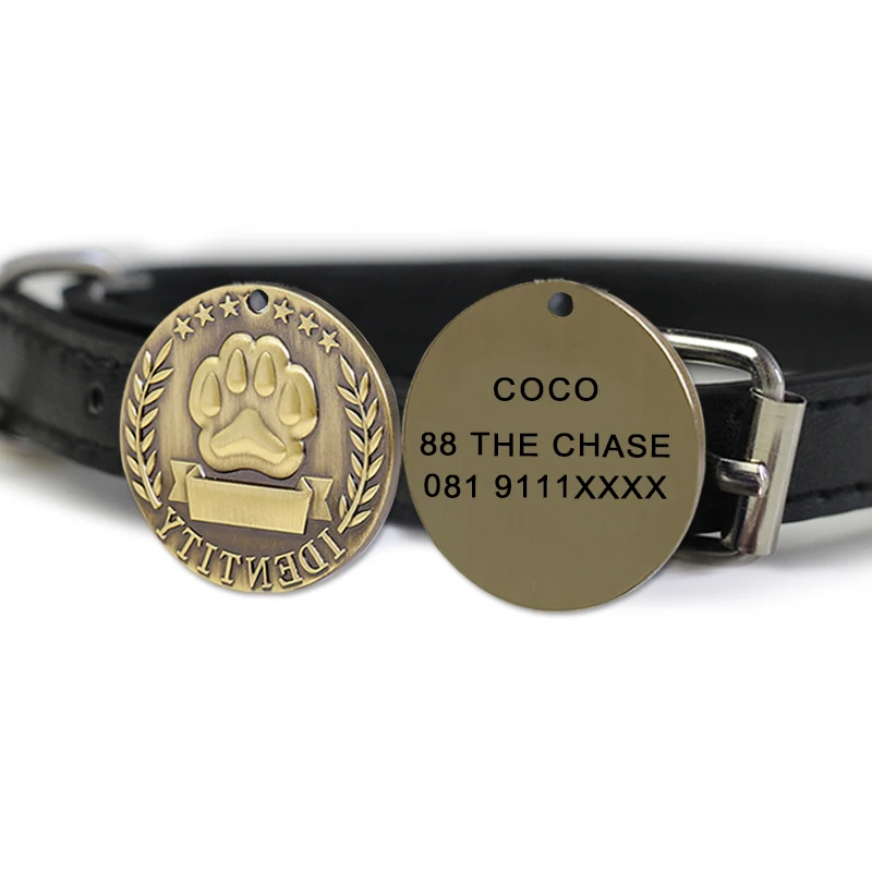 Personalized Engraving Anti lost Dog ID Tag Identification Customized Pet Name Puppy Collar Dog Cat Bone Tags Pet Supplies pet id tags pet collar dog collar tags pet id medal pendant id tag keychain id tag holder