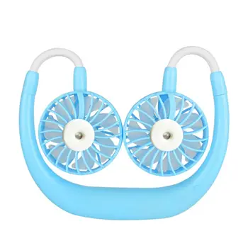 

USB Hanging Neck Fan Air Mister Humidifier Portable Cooling Fan with Colorful Light