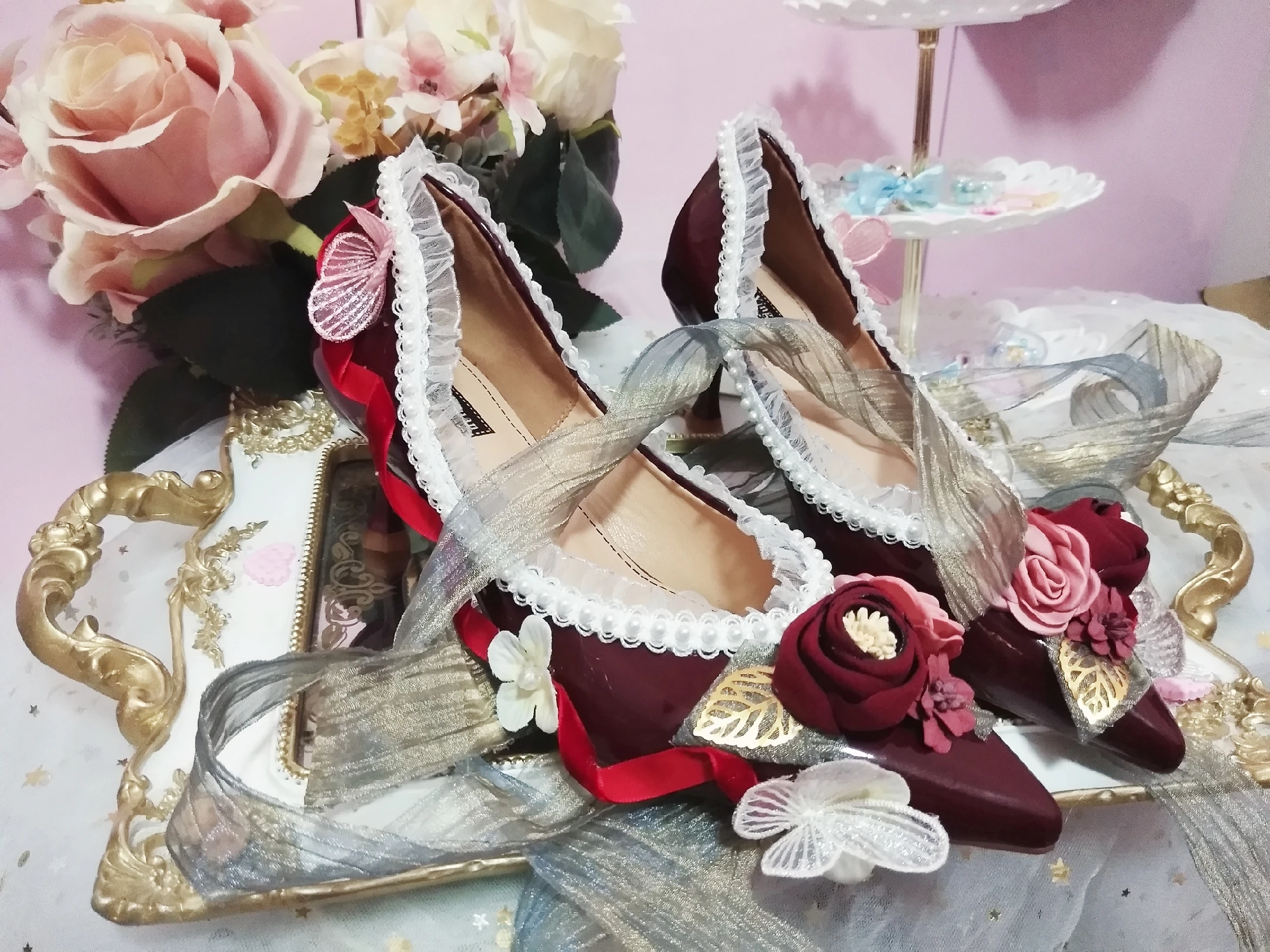 loli-cosplay-cos-–-chaussures-en-dentelle-pour-femmes-vintage-nœud-papillon-tete-ronde-a-talons-bas-lolita-douce-fete-the-princesse-kawaii