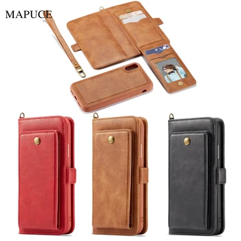 

Leather Wallet Phone Case For iPhone 6 6S Plus 7 8 Plus Shell Cover For iPhone X XS Max Case For Samsung S8 9 Flip Stand Book