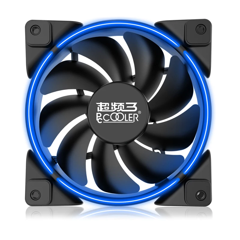 Трехходовой вентилятор Overclocking 120 мм светодиодный бесшумный для настольного