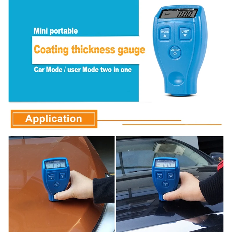 

New Portable Paint Film Meter Tester Coating Measure Thickness Gauge Digital Portable Mini Thickness Gauge Tester Gm200A