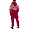Mens Onesie Jumpsuit Hooded Zip Up All in One Playsuit Pyjamas with Pockets One-Piece Garment Sleepsuit Christmas Hoody ► Photo 2/6