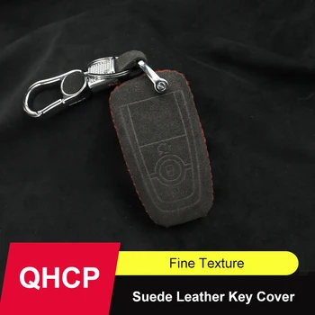 

Car Hand Sewing Suede Leather Key Case Bag Cover Auto Replacement Remote Keys Shell Durable For Ford Mustang 2015-2020