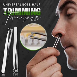 1PC Nasal Hair Trimmer Mini Stainless Steel Nose Hair Trimming Tweezers Hair Removal Scissors Facial Hair Trimmer Clipper