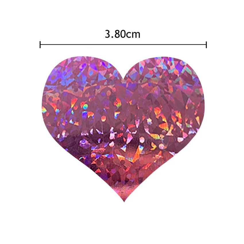  500Pcs Glitter Heart Stickers,1 inch Self Adhesive