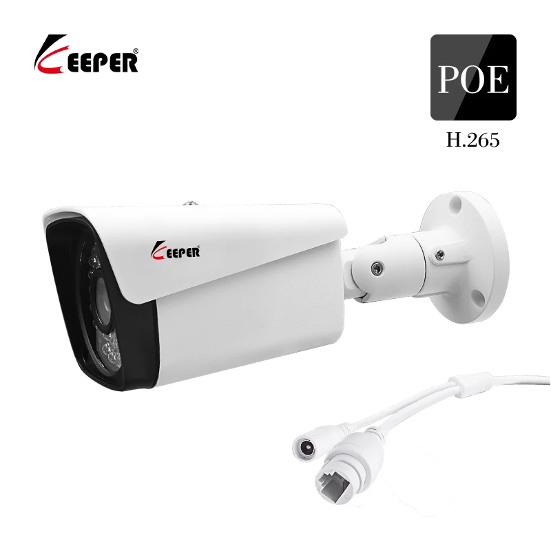 Хранитель H.265 POE 1080P IP камера наружная Водонепроницаемая CCTV сеть пуля камера 2MP 3,6/6 мм объектив P2P Onvif NVR Камера s сеть