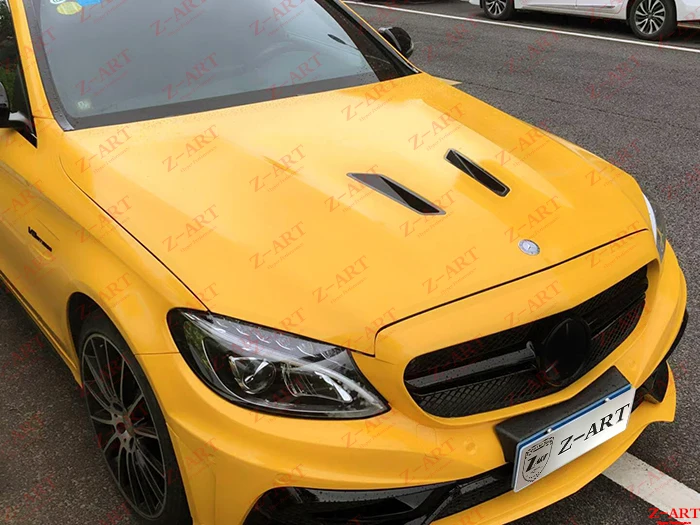 Z-ART капот двигателя из 507 углеродного волокна для Mercedes Benz W205 капот двигателя из углеродного волокна для C класса- капот двигателя