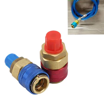 

1 set Freon R134A H / L Auto Quick Coupler Connector Brass Adapters Air Conditioning Refrigerant Adjustable AC Manifold Gauge