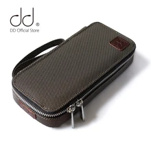 DD C-(коричневый) заказной HiFi чехол для переноски для аудиофилов, наушников и кабелей сумка для хранения, музыкальный плеер защитный чехол