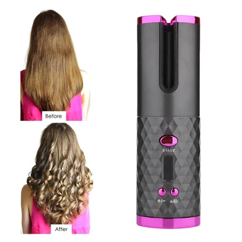 

Professional Automatic Hair Curler Wireless Temperature Display Hair Curling Iron Wand Roller USB Charging Hair Dresser Waver