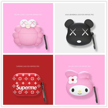 

Cute Cartoon Mickey Minnie Silicone Case For Apple Airpods Cases Wireless Bluetooth Earphone Bags Protect Cover Coque Anti-lost