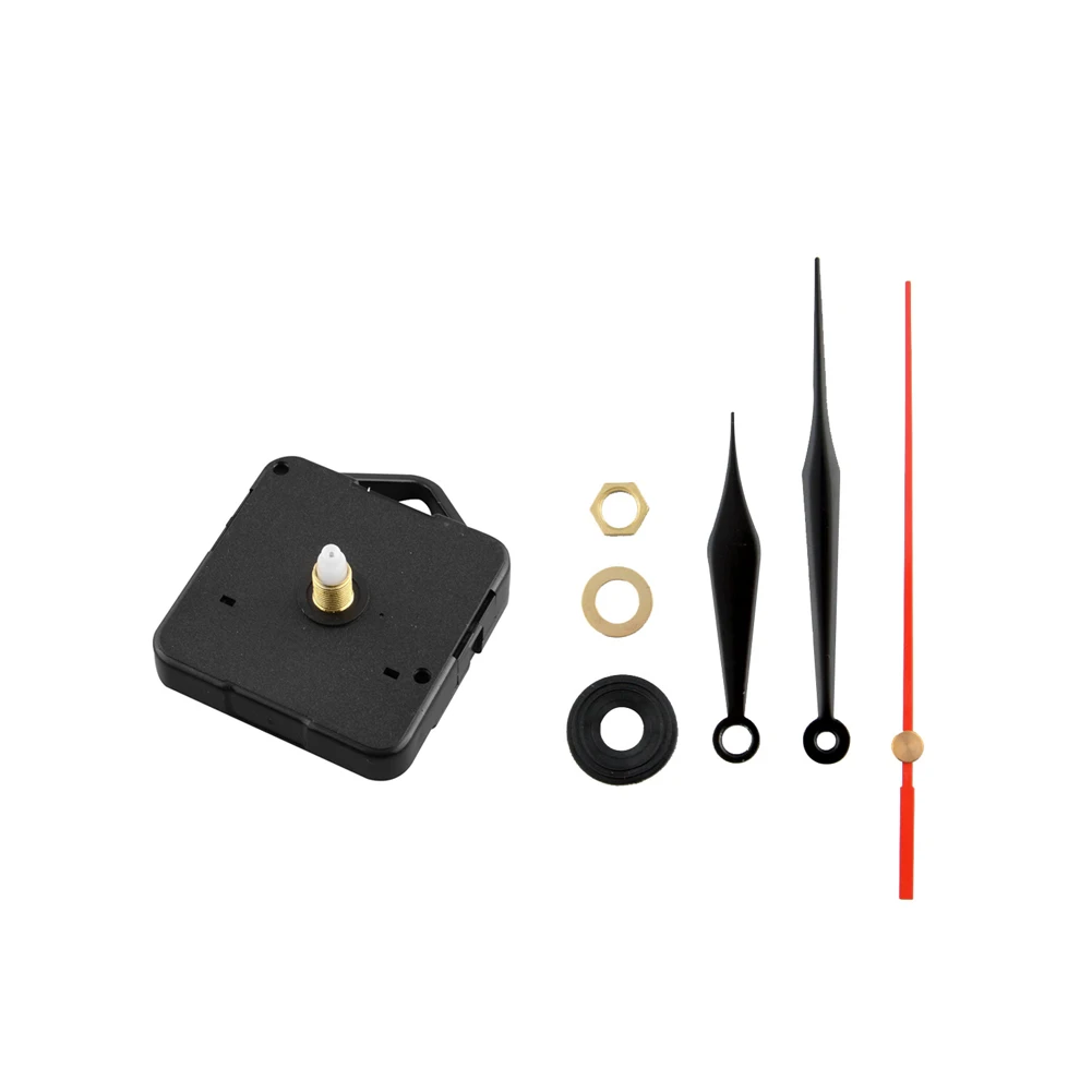 

1 X Clock Movement Wall Decor Wall Clock Hands Arts Mural DIY Home Silent Black and Red Replacement Mechanism Bedroom Decoration