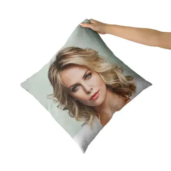 

Charlize Theron Cotton Canvas custom pillow custom covers Throw Pillow Pillow Covers Sofa Pillow