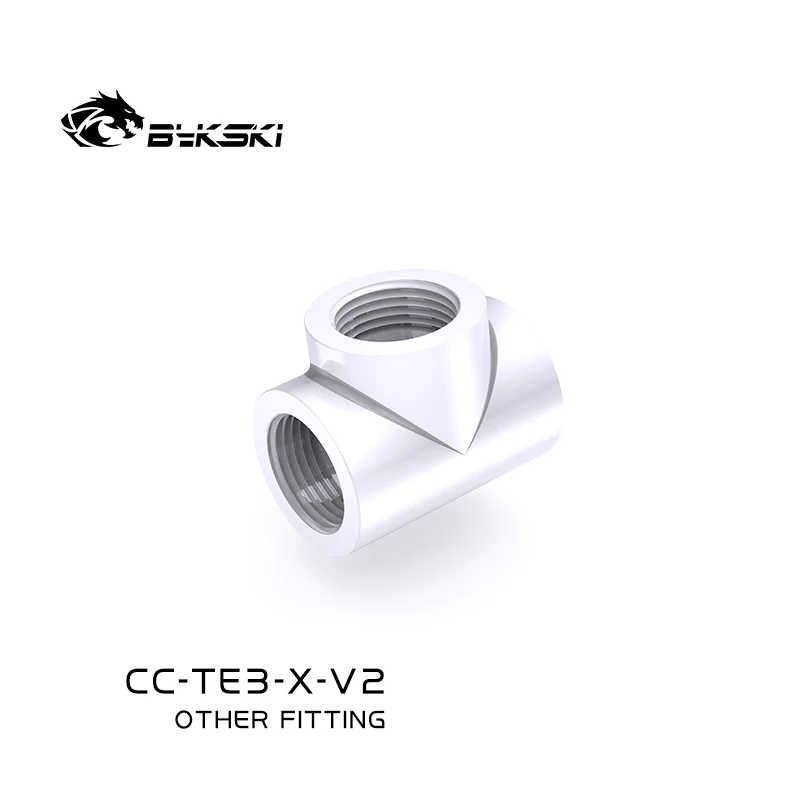 Bykski 3-way Cc-te3-x-v2 g1 Thread Thread tipo t Encaixes de Cobre Adaptadores Acessórios do Refrigerador de Água Multi-canal - Imagem 2
