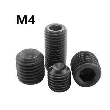 

100pcs/lot DIN916 GB80 M4x3/4/5/6/8/10/12/14/16/20/25mm 12.9 Grade Machine Meter Headless Hexagon Socket Concave End Set Screw