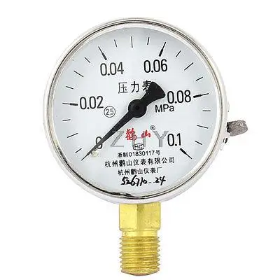 

13.5mm Thread Dia 0.1Mpa Air Compressor Fittings Pressure Gauge