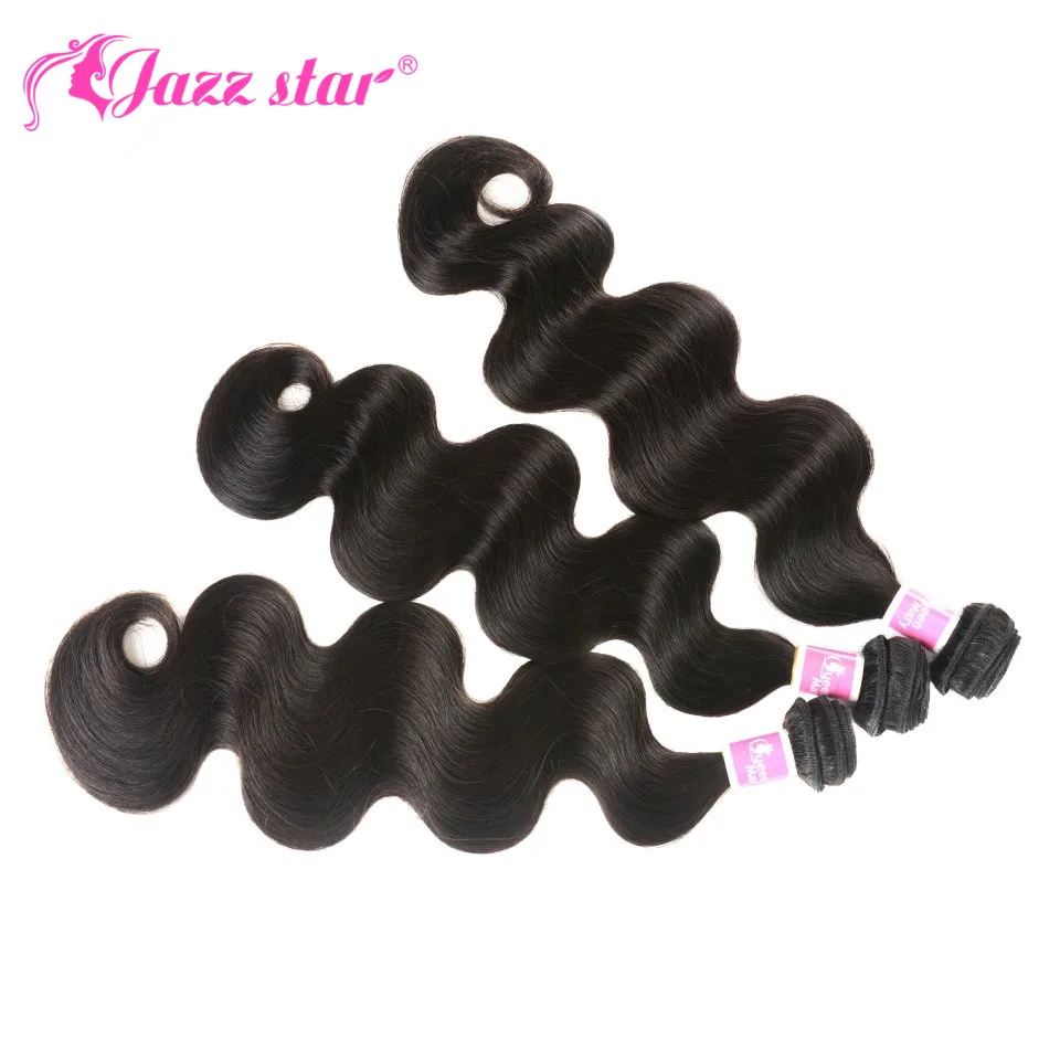 Brazilian Hair Weave Bundles Body Wave Bundles 3 or 4 Pcs/Lot 100% Human Hair Jazz Star Non-Remy Extensions