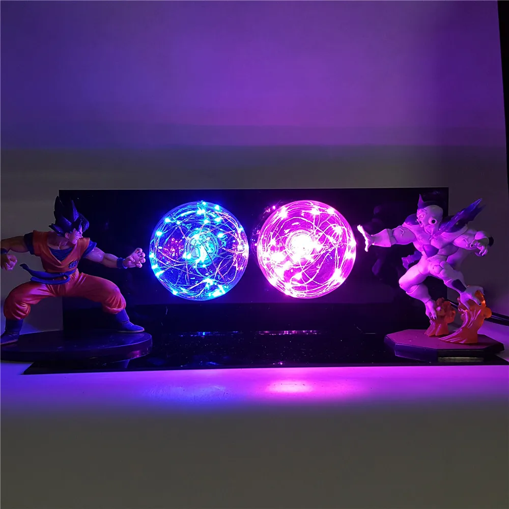 Dragon Ball Lamp Goku VS Freeza LED Night Light Luminaria Action Figure Anime DBZ Goku Frieza Figurine PVC Model Brinquedos Toys