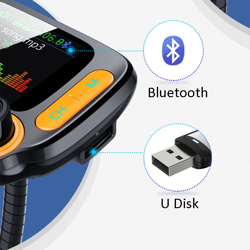 Car Bluetooth FM Transmitter Multifunction car Mp3 Player3-