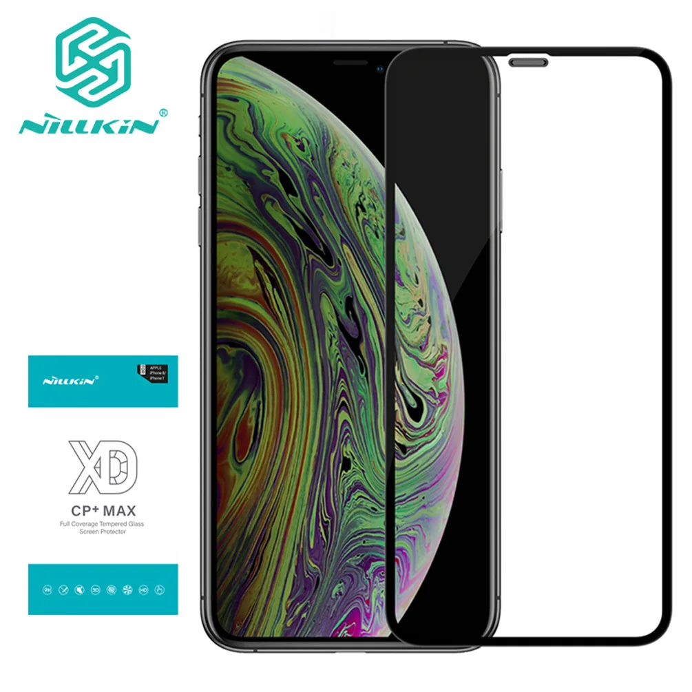 For iPhone XS Max 11 pro max Tempered Glass Nillkin XD MAX Full Cover Screen Protector for iPhone X XR 7 8 anti glare film