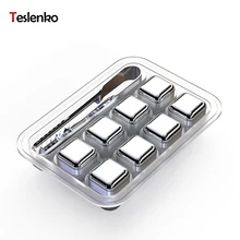 Многоразовая нержавеющая сталь камни для камень для охлаждения виски кубики для вина пиво, сок для шампанского гаджеты водка кубик льда кухонные аксессуары