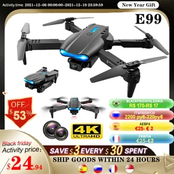 Nouveau Drone Quadcopter E99 Pro WIFI FPV avec grand Angle HD 4K 2022 P, caméra en hauteur RC pliable, jouet, 1080 