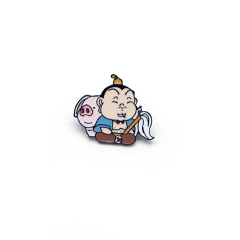 

Enamel Pins Chinese Film Ne Zha Brooches Taiyi Real Man Pig BroochLapel / Hat Pin Badge Pins Denim Jacket Oil Drop Brooch D81
