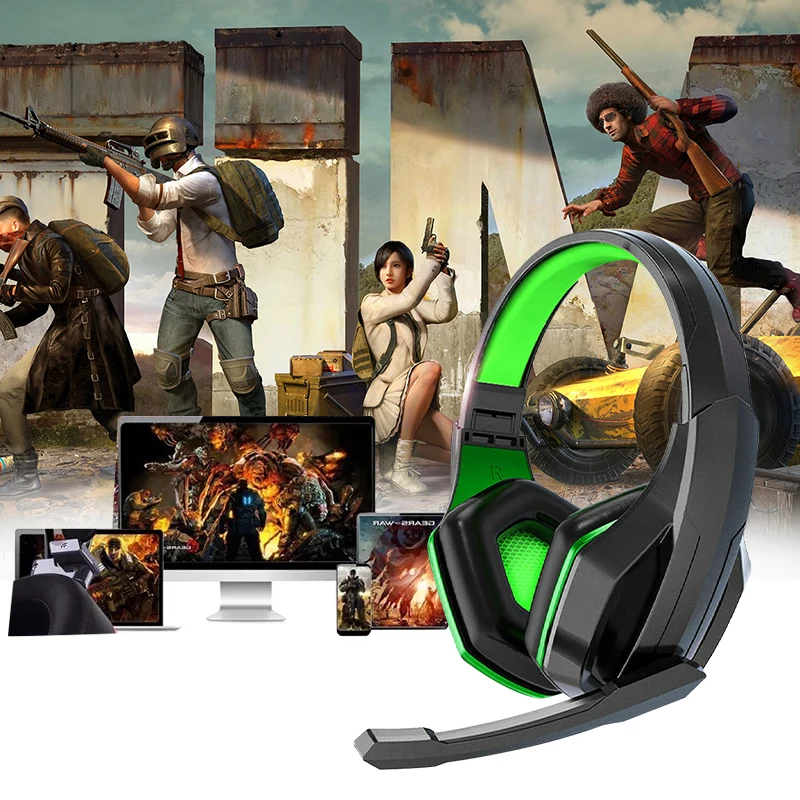 Gaming Wired Headphone Headset For PS4 Pro Xbox PC Headphone With Microphone 3 5mm Hifi Stereo Sound Deep Bass Music Over Ear