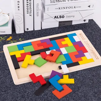

Children's Tetris jigsaw building blocks toys 3-6 years old develop intellectual power boys and girls baby kindergarten toy