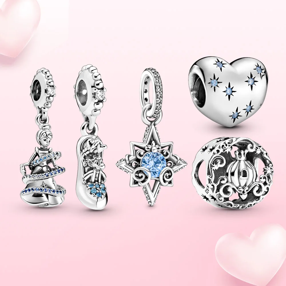 925 Silver charm Cinderella Dream Heart 