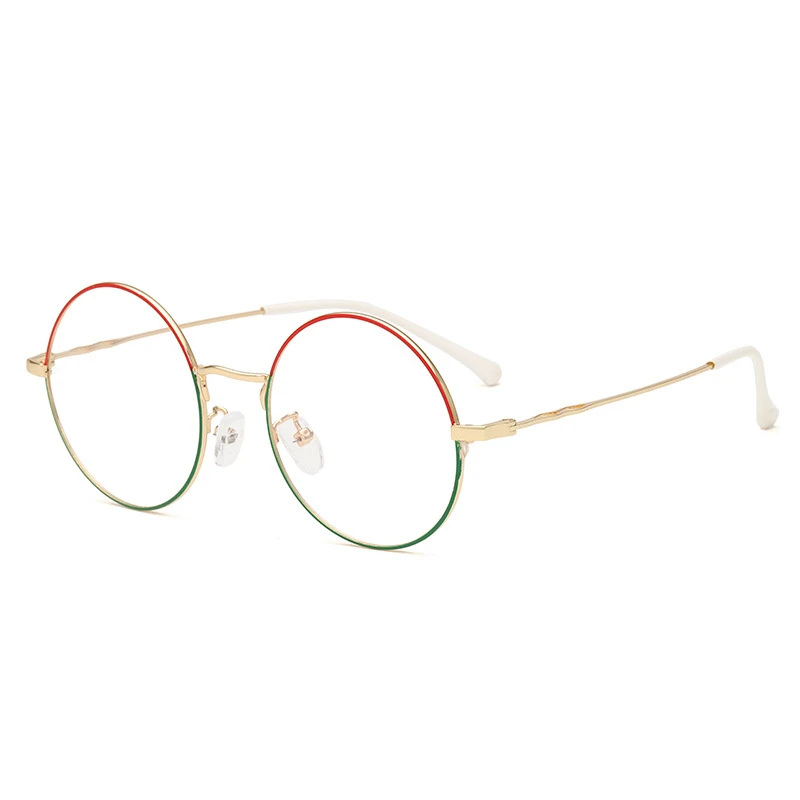 2019 металлическая круглая двухцветная оправа очки для близорукости Корейская