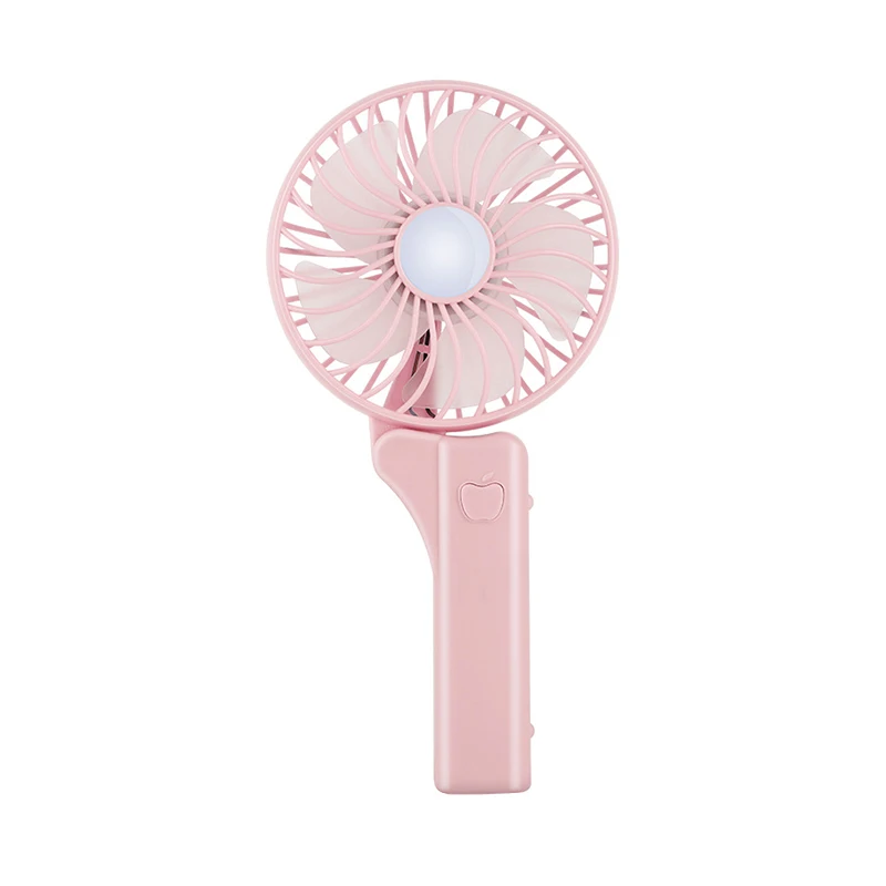 pink 3 скорости Usb настольный мини-вентилятор портативный Перезаряжаемый вентилятор ABS пластик AA батарея складные вентиляторы для путешествий Открытый 4 лезвия подарок для дома - Цвет: pink