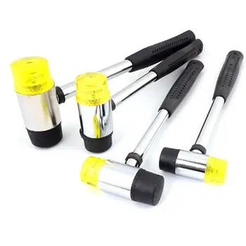 

25/30/35/40mm Rubber Mounting Hammer Fitting Tool Wear-resistant Slip-proof Installation Tools Steel Handle Double Head Dropship