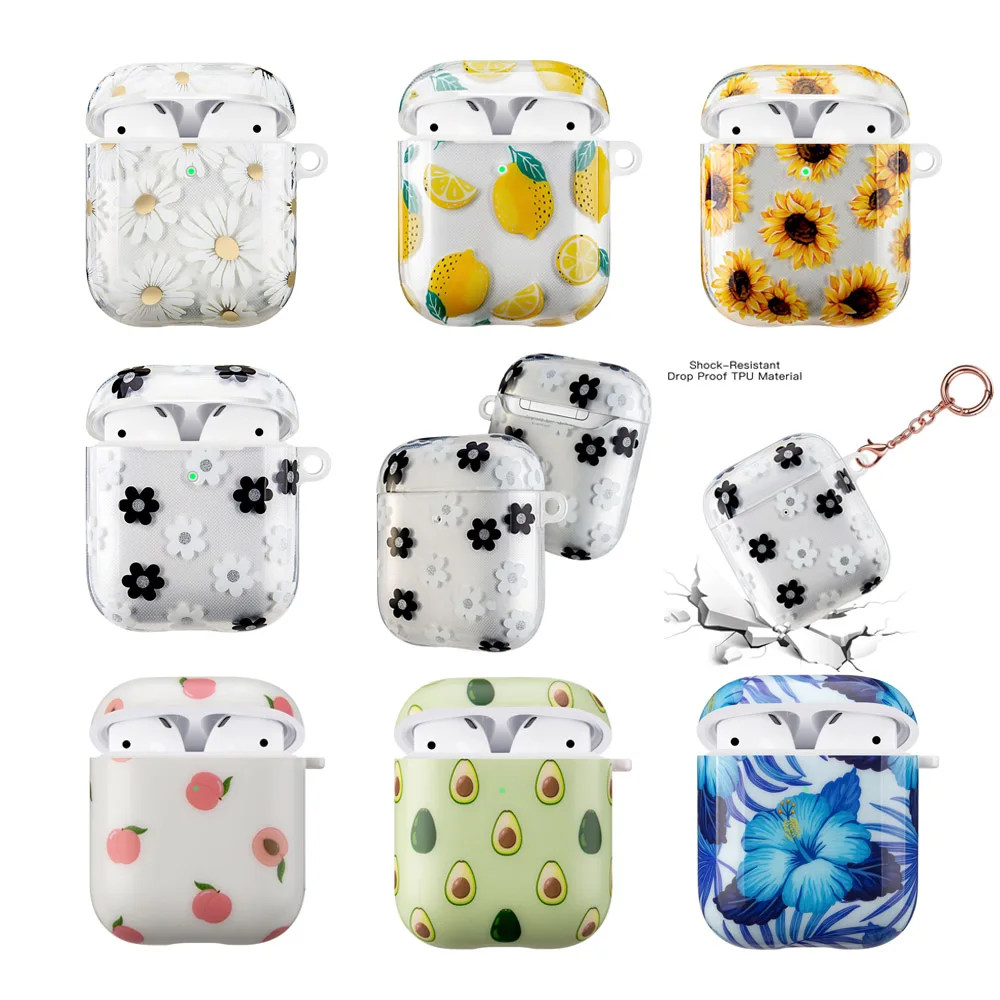 

Clear Daisy Flowers Case For AirPods 2 Pro 1 Cute Soft Sunflower Earphone Cases Protective Cover for AirPod 2 3 Air Pods Case