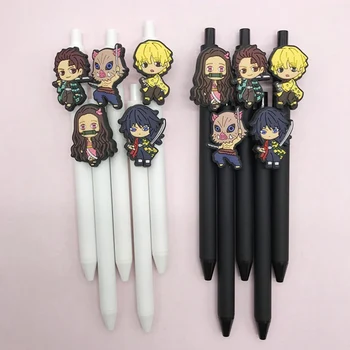 

5Pcs/Lot Japanese Anime Demon Slayer: Kimetsu No Yaiba Gel Pen Creative Stationery Student Writing Tool Cartoon Press Pen