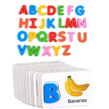 

Baby Early Education English Letter Map Cards Knowledge Card Puzzle Toy