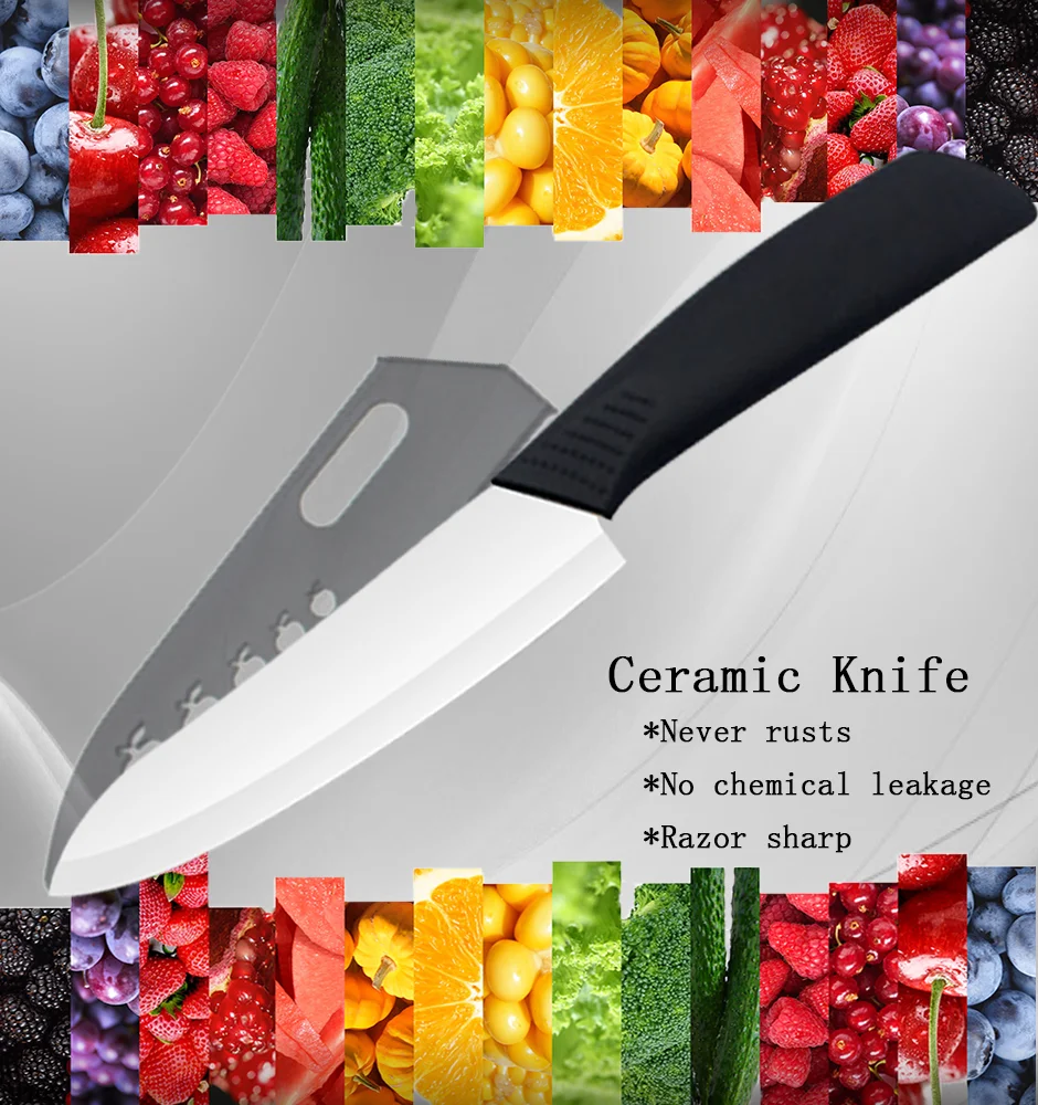 Керамические ножи кухонные ножи 3 4 5 6 дюймов нож шеф-повара детский вспомогательный нож для еды белый цирконий лезвие красная ручка Высокое качество