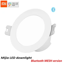 100% Xiaomi Mijia Smart Led Downlight Bluetooth Mesh Version Gesteuert Durch Stimme Smart Fernbedienung Einstellen Farbe Temperatur