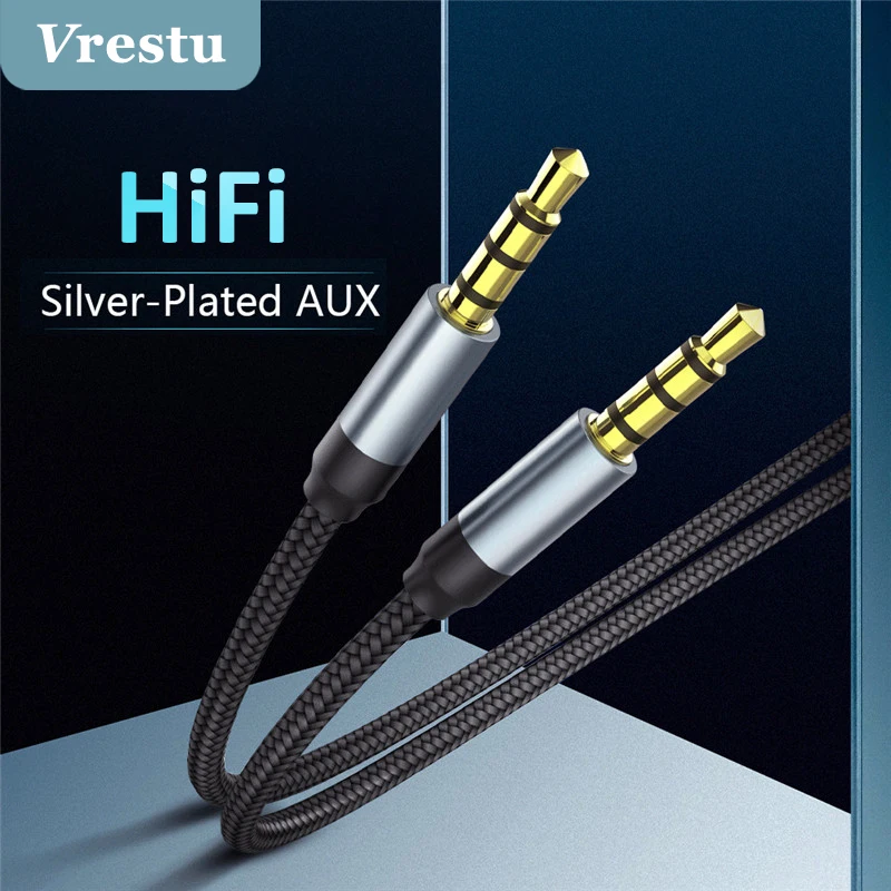 Jack 3 5 Audio Cable 3.5mm Male to Speaker Aux Braided for iPhone Samsung Headphone Xiaomi Car Stereo HiFi Music | Электроника