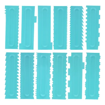 

1pc Cake Decorating Comb Icing Smoother Cake Scraper Pastry Design Textures Baking Tools for Scraper cake tool plastic
