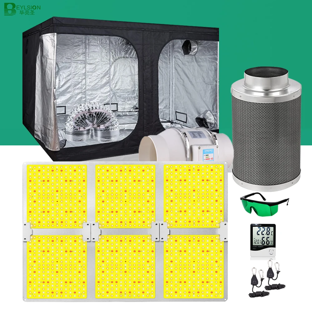 BEYLSION Hydroponic Growing System Grow Tent Complete Kit Grow Lamps Parts Carbon Filter Grow LED For Indoor Plant Growing