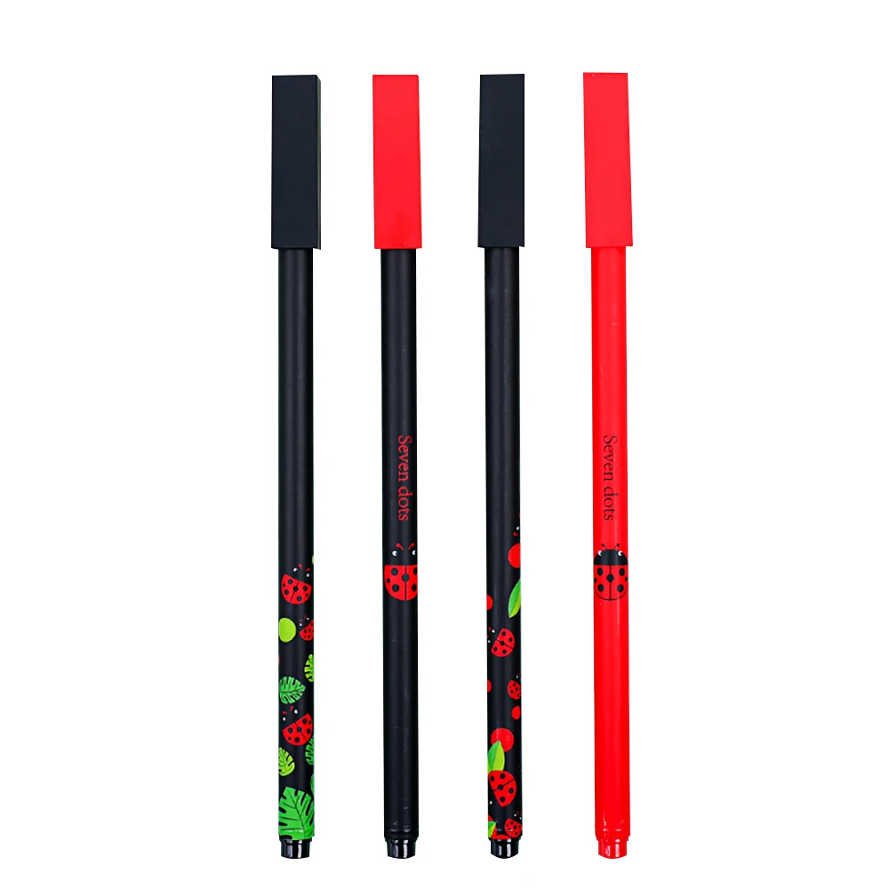 2Pcs\Set Kawaii Gel Pens 0.5mm Writing Point Black Ink for Office Accessories School Students Exam Cute Stationary Supplies | Канцтовары